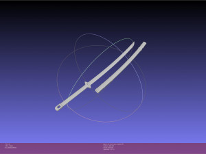 Blue Exorcist Rin Okumura Kurikara Sword And Sheath 3D Print Model