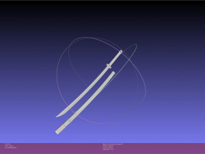 Blue Exorcist Rin Okumura Kurikara Sword And Sheath 3D Print Model