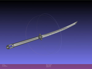 Blue Exorcist Rin Okumura Kurikara Sword And Sheath 3D Print Model