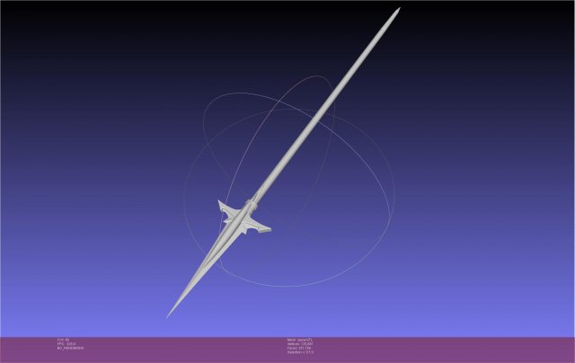 Fate Achilles Spear Printable Assembly 3Dプリントモデル .c4d .max .obj .3ds .fbx .stl .blend