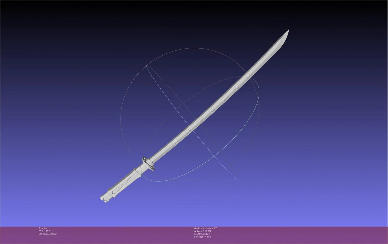 Ao No Exorcist Shura Kirigakure Fang Sword 3D Print Model .c4d .max .obj .3ds .fbx .stl .blend 