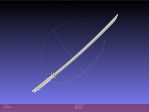 Ao No Exorcist Shura Kirigakure Fang Sword 3D Принт Модель