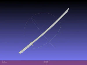 Ao No Exorzist Shura Kirigakure Fang Schwert 3D Druckmodell