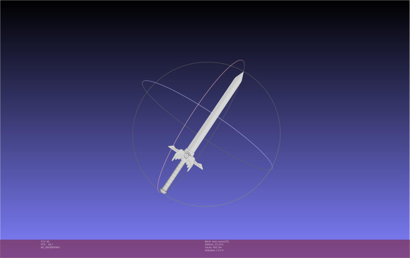 Dungeon Meshi Laios Sword Modello di stampa 3D .c4d .max .obj .3ds .fbx .stl .blend 
