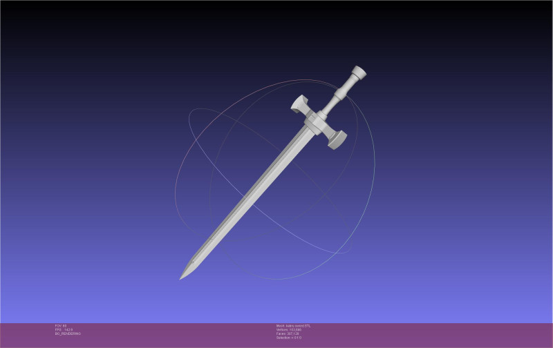 Dungeon Meshi Kabru Sword 3D प्रिंट मॉडल .c4d .max .obj .3ds .fbx .stl .blend 