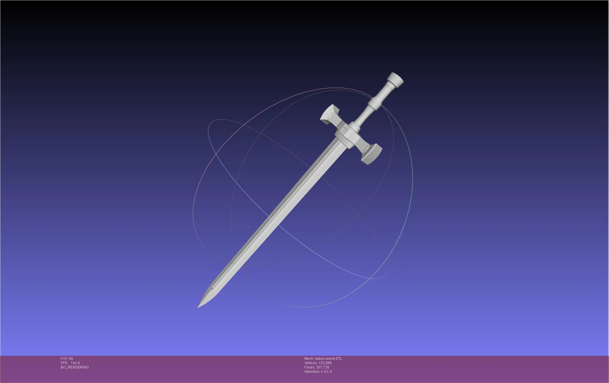 Dungeon Meshi Kabru Sword 3D Print Model .c4d .max .obj .3ds .fbx .stl .blend