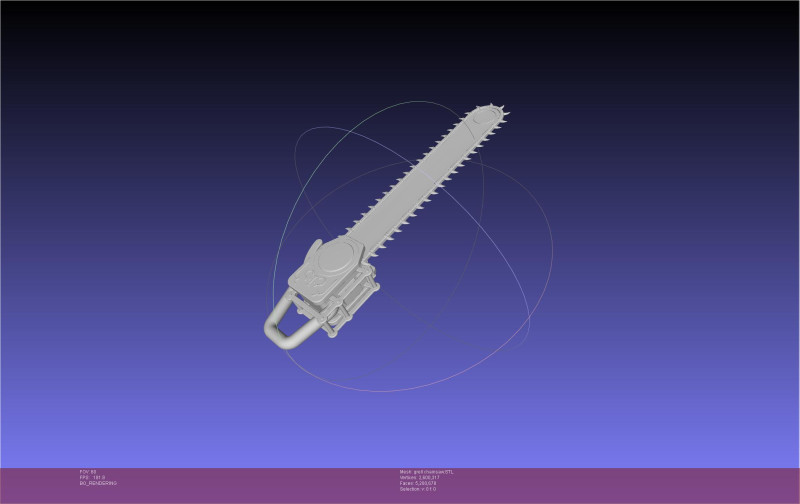 Black Butler Grell Chainsaw 3Dプリントモデル .c4d .max .obj .3ds .fbx .stl .blend 
