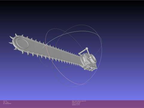 Black Butler Grell Chainsaw 3Dプリントモデル