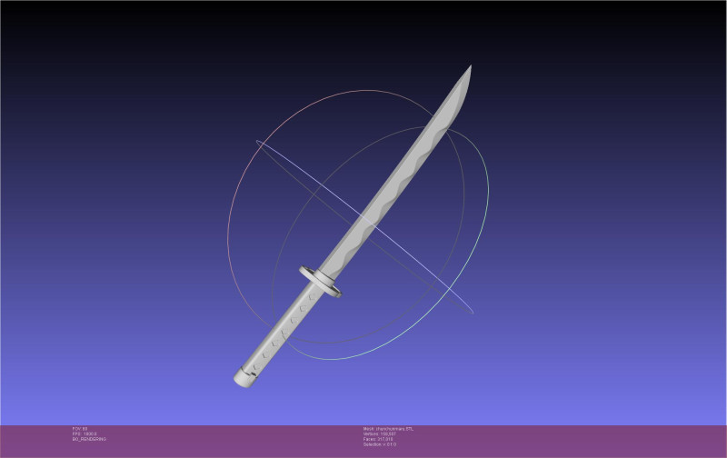 Konosuba Kazuma Sword Chunchunmaru Modello di stampa 3D .c4d .max .obj .3ds .fbx .stl .blend