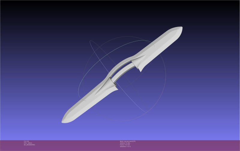 Evangelion Mass Production Eva Sword 3Dプリントモデル .c4d .max .obj .3ds .fbx .stl .blend 