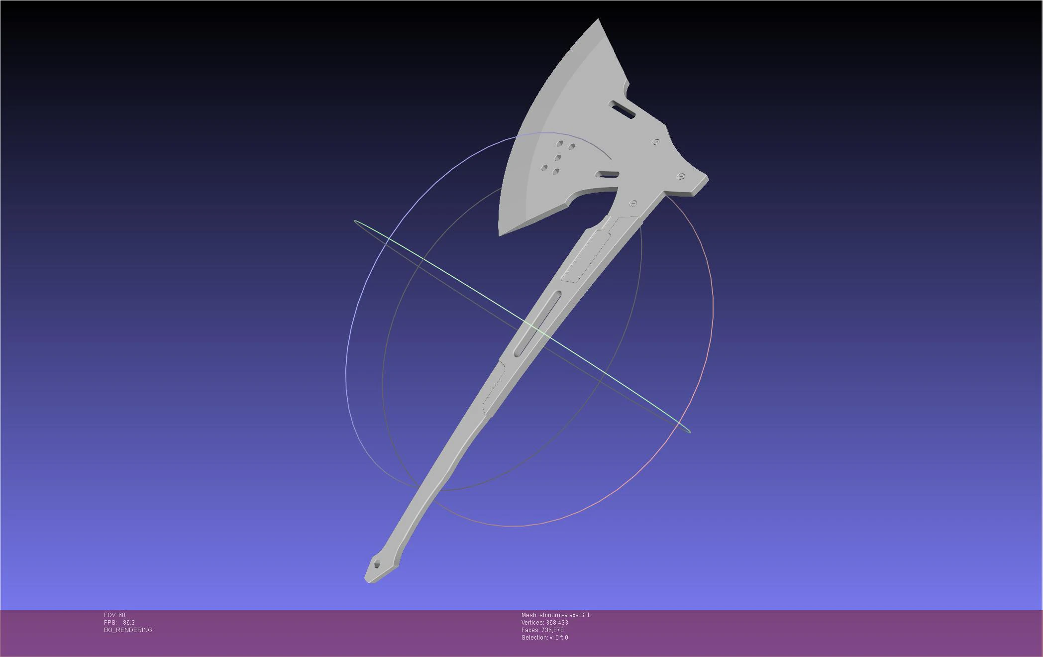 Kaiju No 8 Shinomiya Axe Assembly 3D Print Model .c4d .max .obj .3ds .fbx .stl .blend 