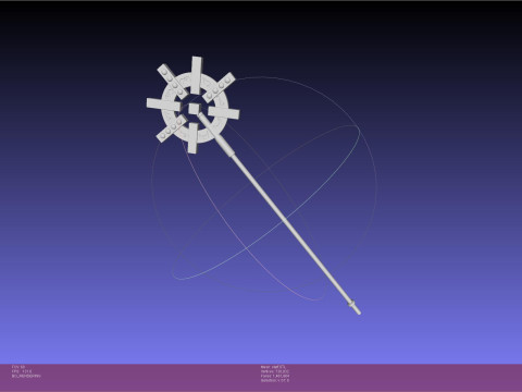 2-5 Jigen No Ririsa Nagomi Icola Staff 3D Print Model