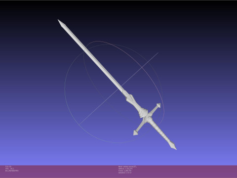 Zelda Twilight Princess Zeldas Sword Printable Assembly 3Dプリントモデル