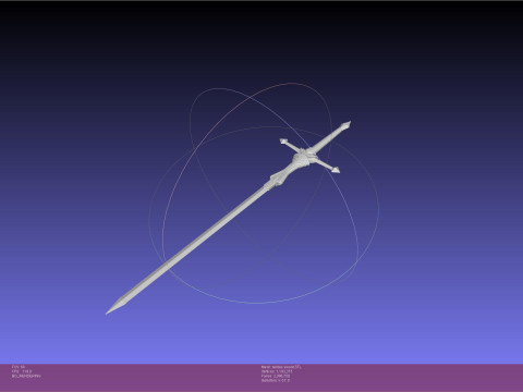 Zelda Twilight Princess Zeldas Sword Printable Assembly 3D Принт Модель