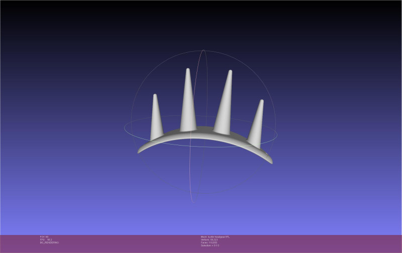 Helltaker Lucifer Headgear 3D Print Model .c4d .max .obj .3ds .fbx .stl .blend 