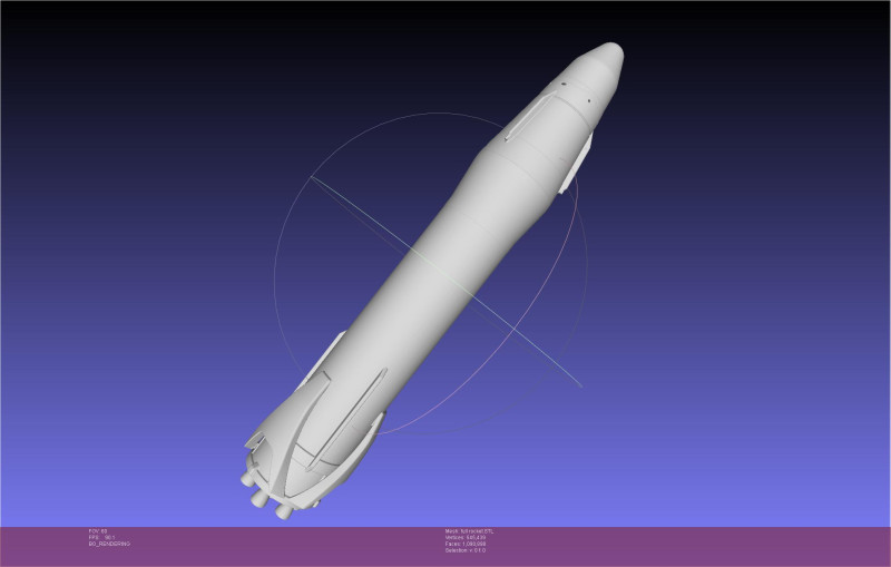 Stoke Space Nova Rocket Miniature 3D Принт Модель .c4d .max .obj .3ds .fbx .stl .blend 
