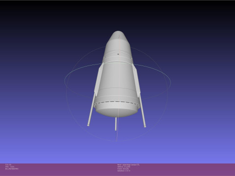 Stoke Space Nova Rocket Miniature 3D Принт Модель