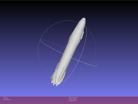 Stoke Space Nova Rocket Miniature 3D Принт Модель