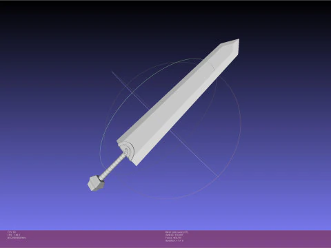 Espada Berserk Guts Modelo de Impressão 3D