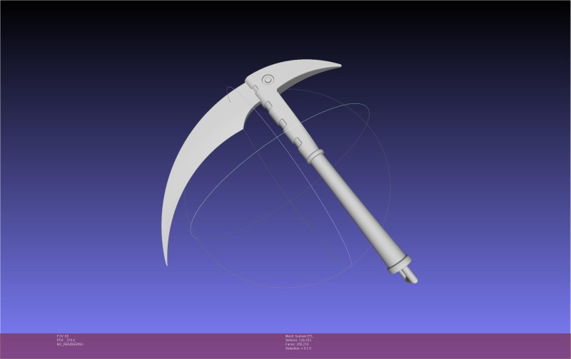 Soul Eater Black Star Chain Scythe Tsubaki 3D Print Model .c4d .max .obj .3ds .fbx .stl .blend