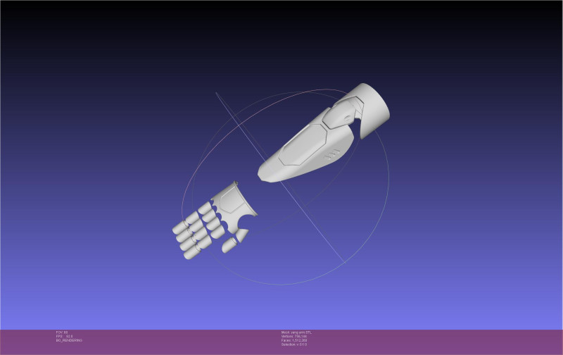 RWBY Yang Arm Cover 3Dプリントモデル .c4d .max .obj .3ds .fbx .stl .blend 
