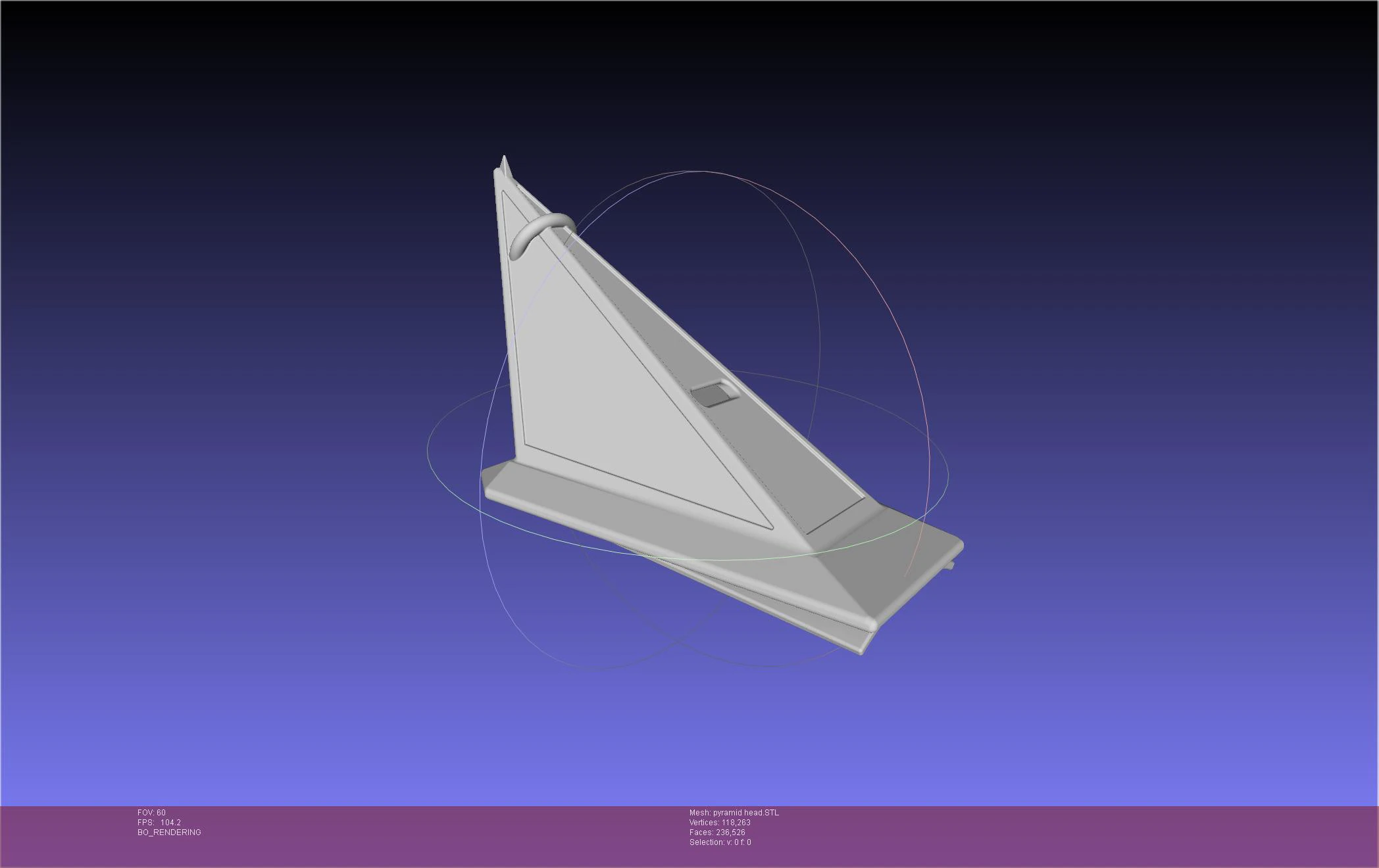 Pyramid Head 3D Print Model .c4d .max .obj .3ds .fbx .stl .blend 