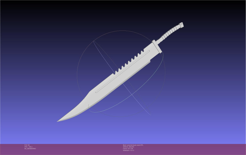 Pyramid Head Sword 3D Print Model .c4d .max .obj .3ds .fbx .stl .blend 