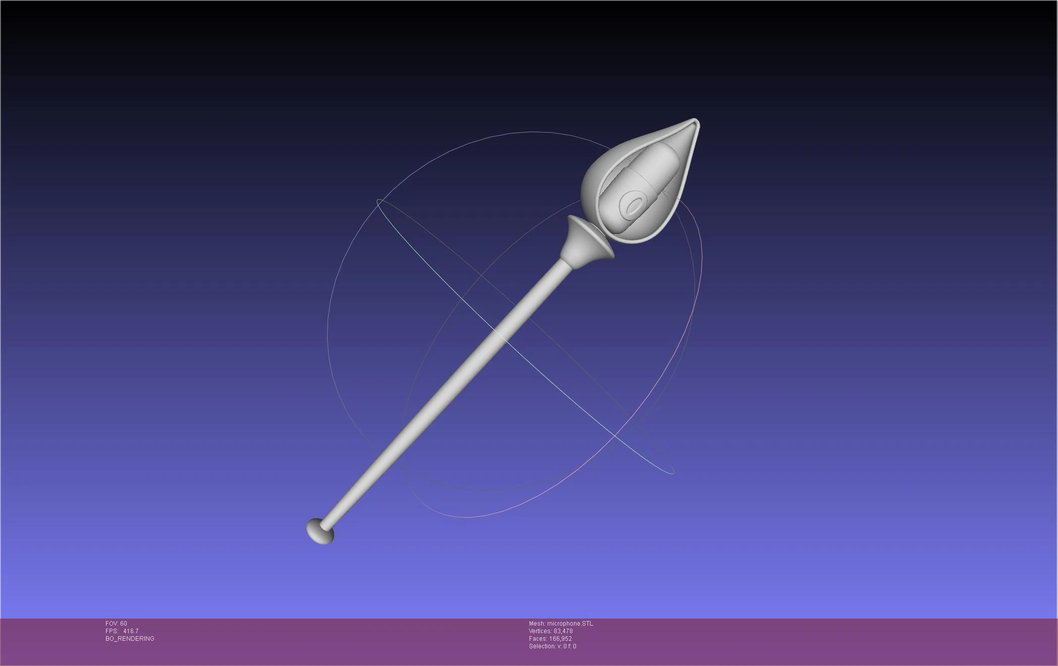 Hazbin Hotel Alastor Microphone 3D Print Model .c4d .max .obj .3ds .fbx .stl .blend 