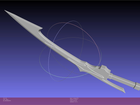 RWBY Cinder Fall Midnight Sword Model Cetak 3D