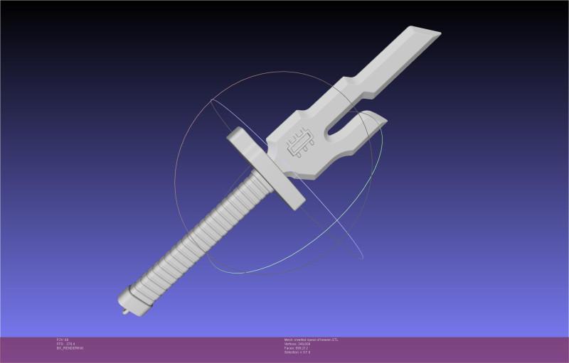 Jujutsu Kaisen Inverted Spear Of Heaven 3D 打印模型 .c4d .max .obj .3ds .fbx .stl .blend