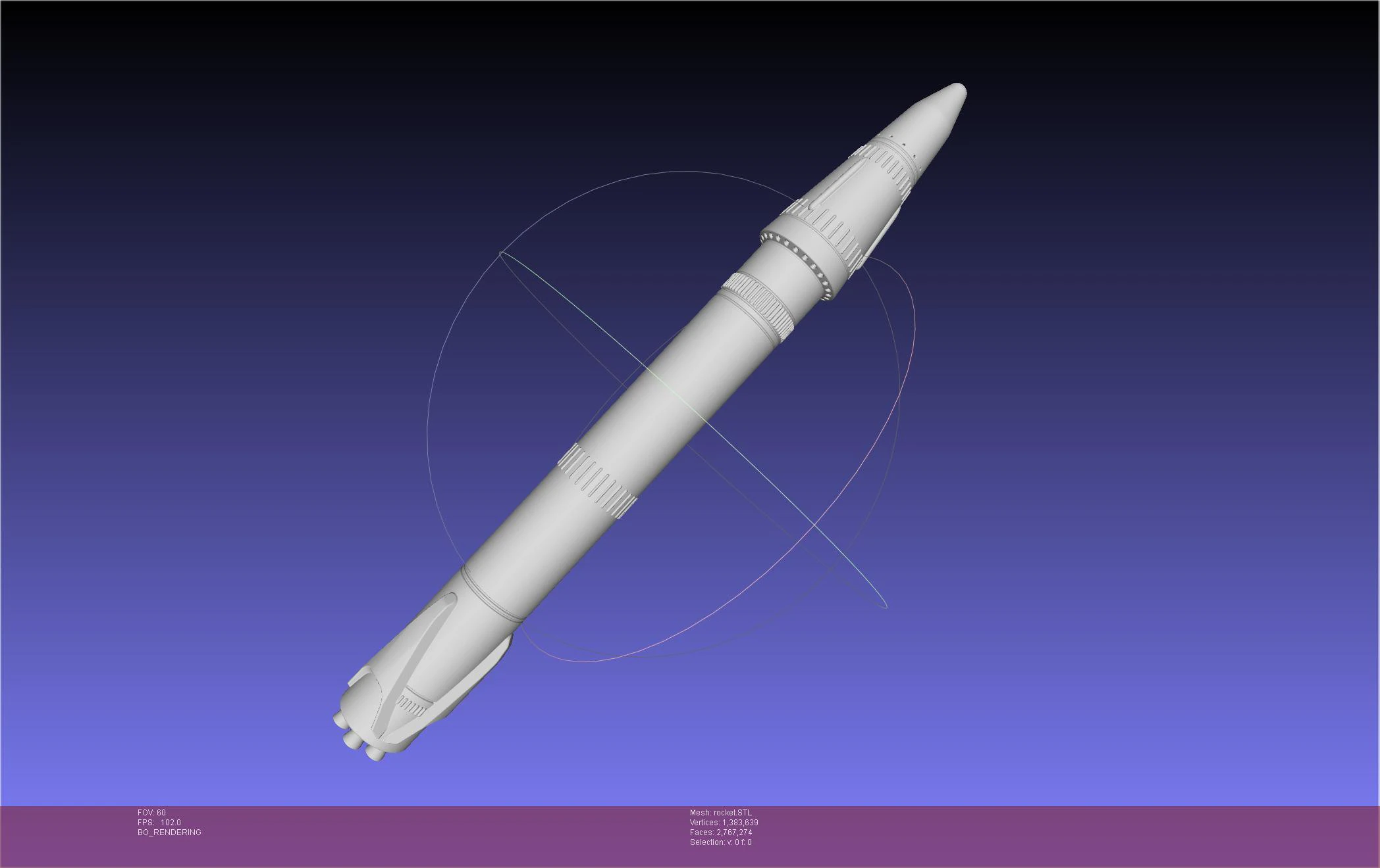 Stoke Space Nova Rocket Updated Version 3D Print Model .c4d .max .obj .3ds .fbx .stl .blend