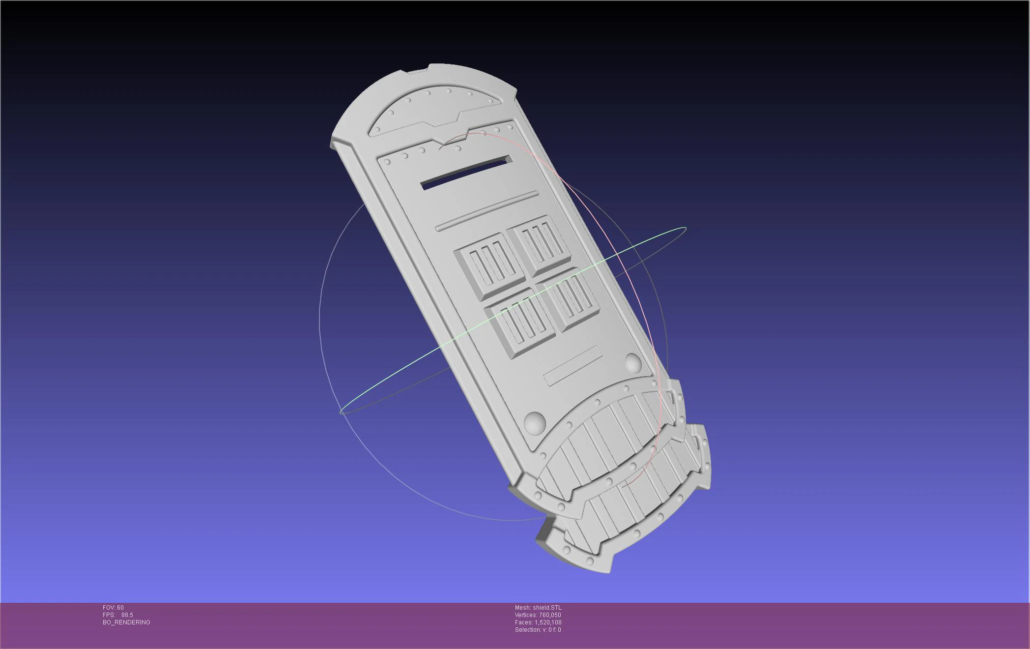 Ультракилл Гаттерман Щит 3D Принт Модель .c4d .max .obj .3ds .fbx .stl .blend 