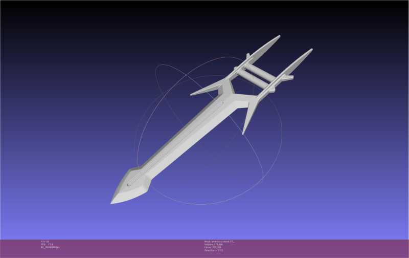 Arcane Ambessa Medarda Sword 3Dプリントモデル .c4d .max .obj .3ds .fbx .stl .blend 