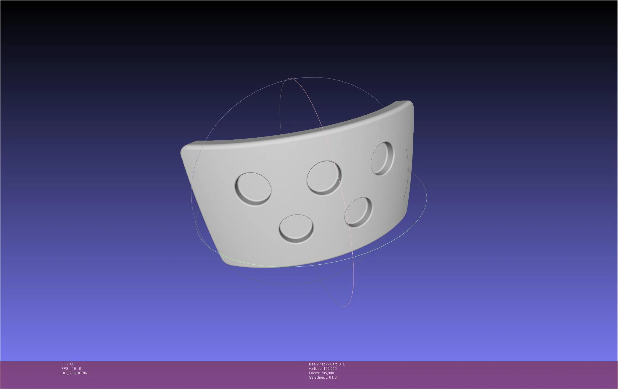 Fire Force Neck Guard 3D Print Model .c4d .max .obj .3ds .fbx .stl .blend 