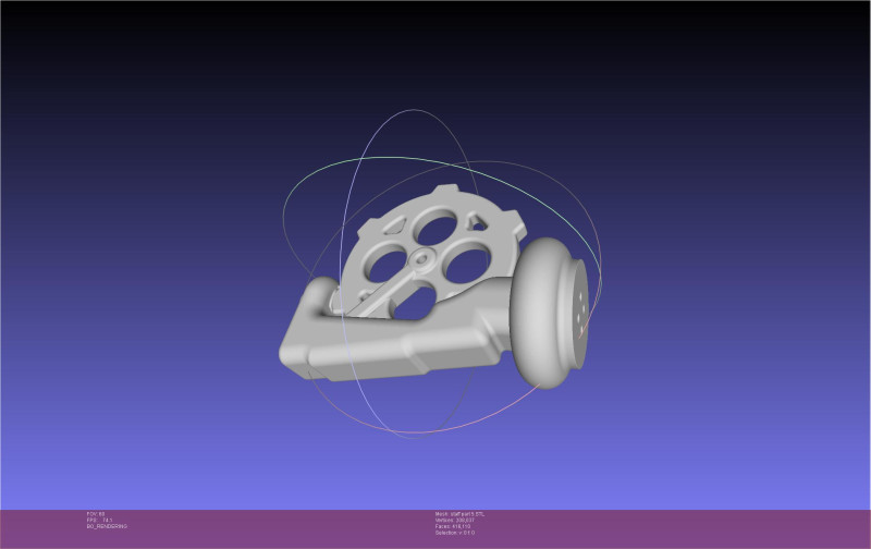 Arcane Ekko Staff Model Cetak 3D .c4d .max .obj .3ds .fbx .stl .blend 