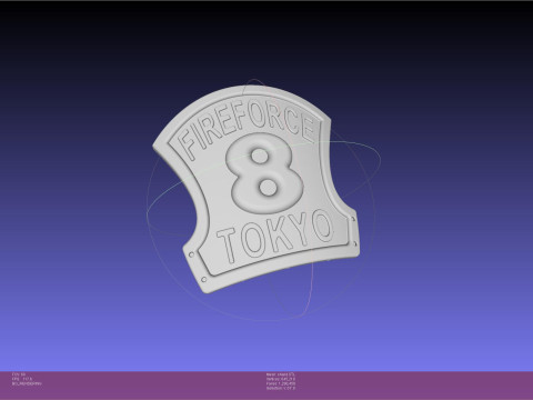Fire Force Helmet Shield Sign 3D Print Model