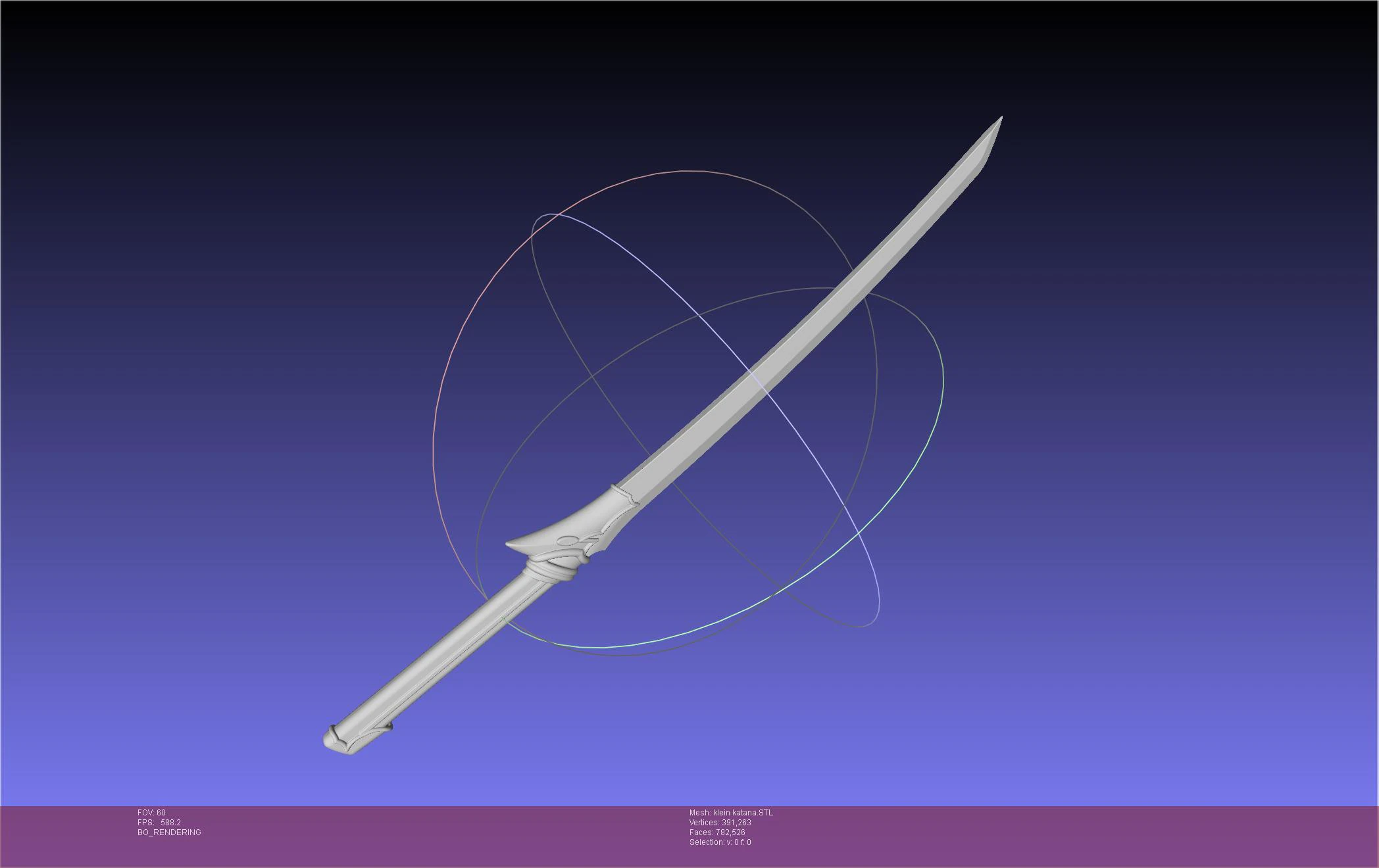 Sword Art Online ALO Klein Katana 3D Print Model .c4d .max .obj .3ds .fbx .stl .blend 