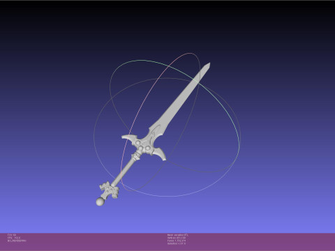 Sword Art Online ALO Excalibur 3Dプリントモデル