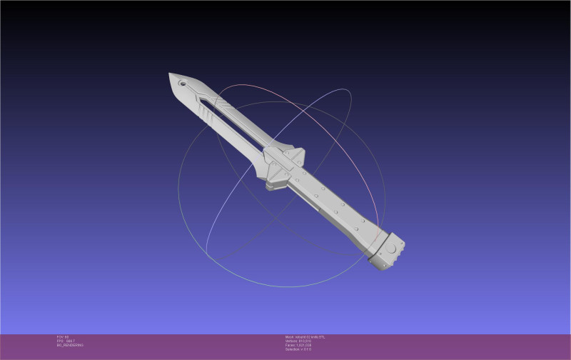 Evangelion Rebuild Unit 2 Prog Knife 3Dプリントモデル .c4d .max .obj .3ds .fbx .stl .blend 