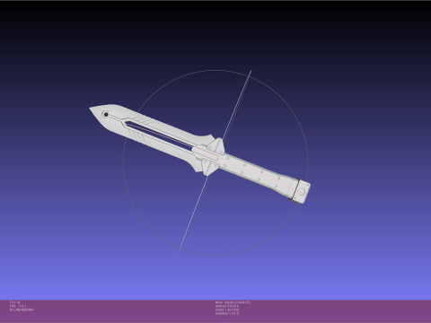 Evangelion Rebuild Unit 2 Prog Knife 3Dプリントモデル