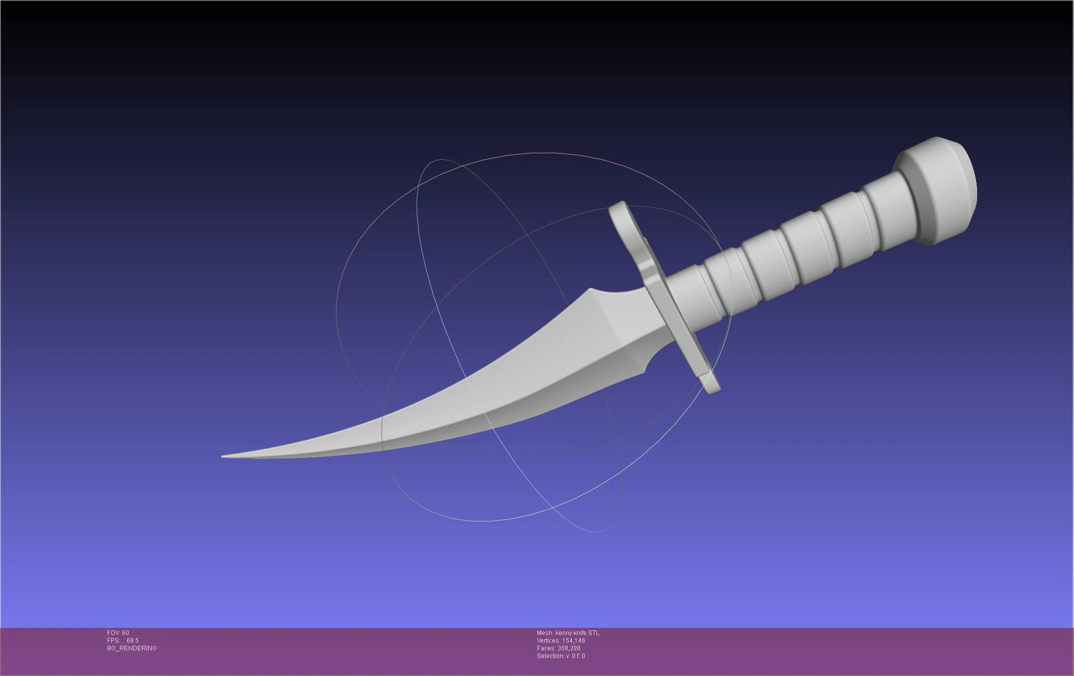 Attack On Titan Kenny Knife 3D Print Model .c4d .max .obj .3ds .fbx .stl .blend 