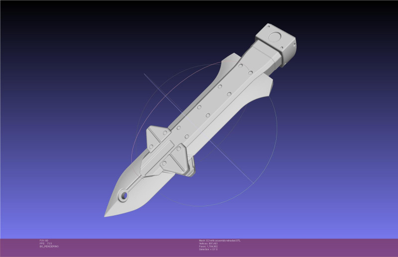 Evangelion rebuild Unit 2 Knife Movable Version 3D Print Model .c4d .max .obj .3ds .fbx .stl .blend