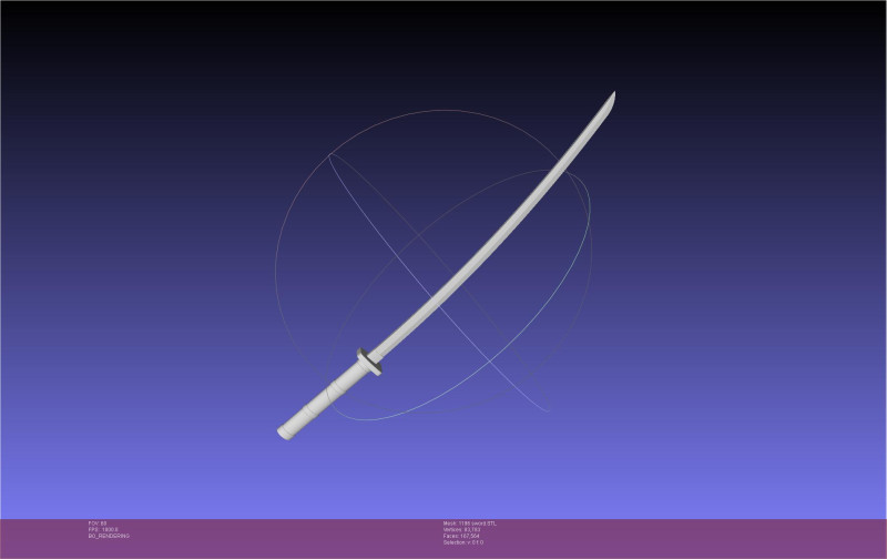 Cells At Work Code Black U-1196 Sword 3Dプリントモデル .c4d .max .obj .3ds .fbx .stl .blend