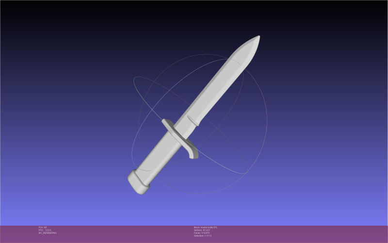 Attack On Titan Marley Military Knife 3D Druckmodell .c4d .max .obj .3ds .fbx .stl .blend