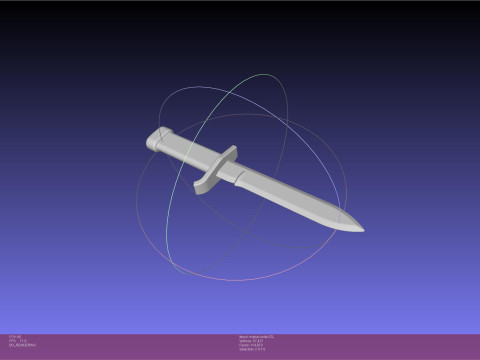 Attack On Titan Marley Military Knife 3D Druckmodell