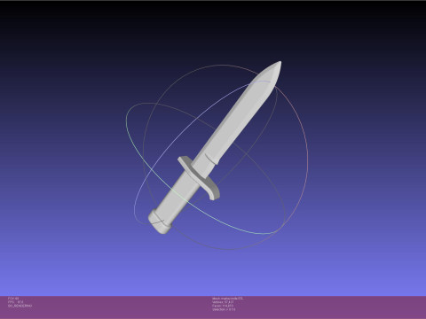 Attack On Titan Marley Military Knife 3D Druckmodell