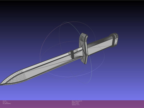 Attack On Titan Marley Military Knife 3D Druckmodell