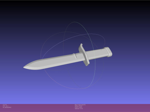 Attack On Titan Marley Military Knife 3D Druckmodell