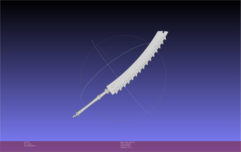 NIER Kaine Sword Printable Assembly 3D 프린트 모델 .c4d .max .obj .3ds .fbx .stl .blend 