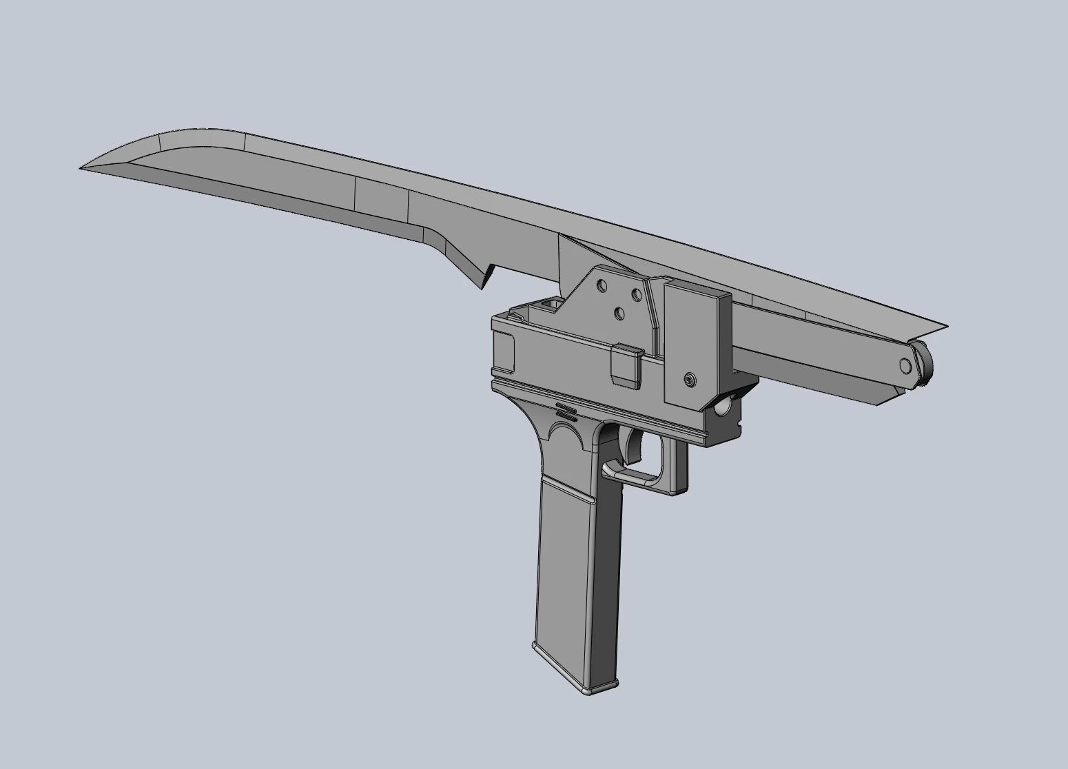 RWBY Blake Sword Gambol Shroud 3D Print Model .c4d .max .obj .3ds .fbx .stl .blend 